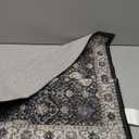 2x4 Entryway Runner Rugs, Small Runners for Kitchen, Door Mat Indoor Entrance, Bathroom, Non-Slip Low-Pile Washable Stain Resistant, Vintage Ashen Charcoal Floral Decor (Ashen/Multi)