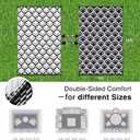 OLANLY Reversible Outdoor Rug 8x10 ft Clearance, Waterproof Outdoor Plastic Straw Rug with Interlacing Pattern, RV Mat for Patio, Camping, Balcony, Deck, Backyard, Black & White