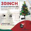 TISEJOY Christmas Tree Solar Lights Decoration Gifts Outdoor, Decorative Navidad Solar Tree Lights with Multiple Modes, Waterproof Xmas Decorations for Outside, Garden Yard Patio Decor 2 Pack