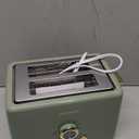 2 Slice Toaster, Retro Bread Toaster with LED Display, Extra Wide Slots Toasters with 6 Bread Shade Settings, Bagel, Cancel, Defrost Function, Stainless Steel with High Lift Lever, Removal Crumb Tray (Matcha Green)