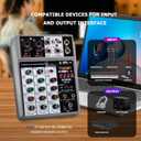 BOMGE Professional Audio Mixer, Sound Board Mixing Console with 4 Channel Digital USB Bluetooth Echo Delay Effect, Input 48V Phantom Power Stereo DJ Mixers for Recording, Live Streaming, Podcasting
