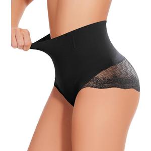 Tummy Control Underwear for Women Shapewear Panties Seamless Slimming Body Shaper Underwear (Medium, Black)