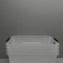 IRIS USA 4-Pack Storage Bins with Lids, 13 Quart, Made in USA Stackable See-Through Organizing Solution Latches Durable Nestable Containers Secure Pull Handle, BPA-Free Plastic