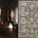 RUGSURE Washable Area Rugs - Perfect for Living Room, Bedroom, Kids Room, Nursery - Stain & Water Resistant Non-Slip, Pet & Child Friendly, Vintage Tribal Area Rugs (Ivory, 8' x 10')