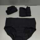 Incontinence Underwear for Women High Absorbency Period Panties Ladies Leakproof Protective Menstrual Postpartum Bladder Control Washable Cotton Briefs Black Multipack Plus Size (XX-Large)