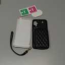 Phone Case for Samsung Galaxy A16 5G/4G Zipper Wallet Cell Cover with Tempered Glass Screen Protector Wrist Crossbody Strap Lanyard Stand RFID Blocking Credit Card Holder Slot A 16 Women Girls Black