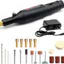 Mini Rotary Tool Set, Black, Stepless adjustable speed up to 18000rpm 13W, 12V,27-Piece Detail Sander Grinder Pen Kit with Accessories for Small Crafts, DIY Projects