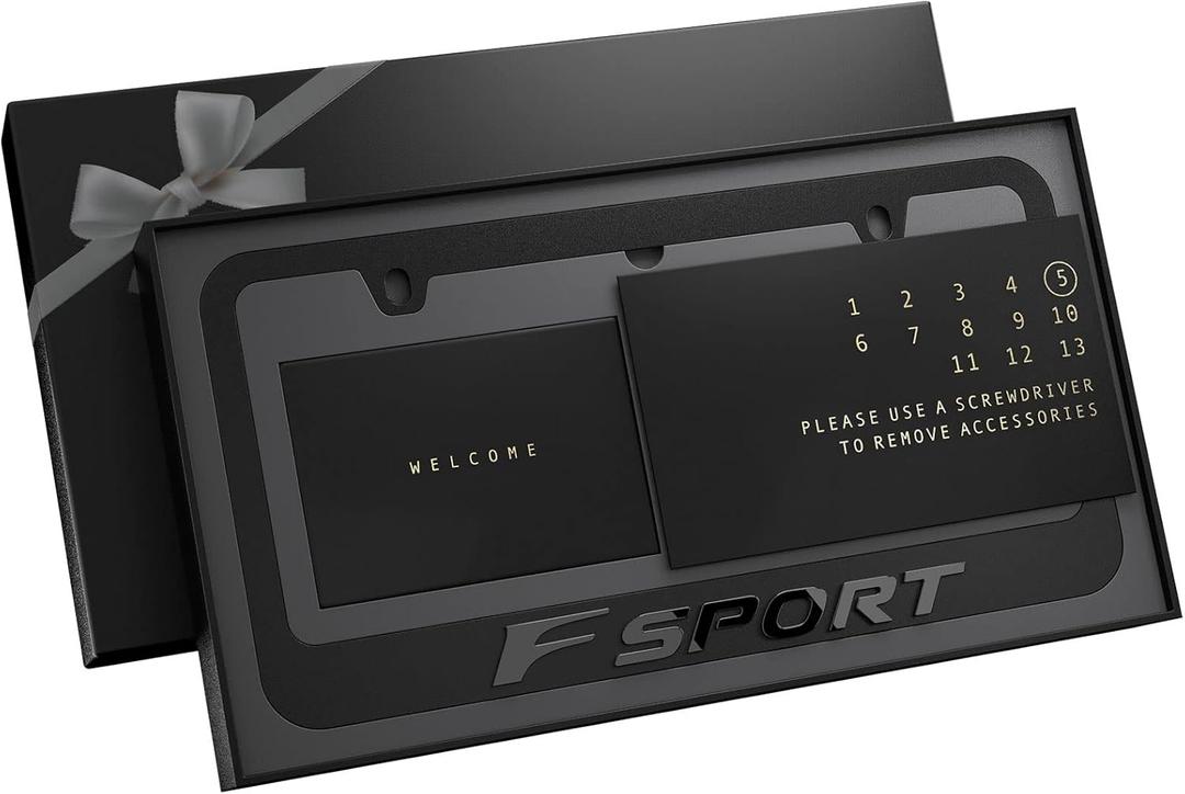 Black License Plate Frame