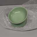 Ceramic Raised Cat Bowl, Cat Food Bowls Elevated Tilted, Ceramic Pet Bowl Whisker Friendly, Anti Vomit & Reduce Neck Burden for Food and Water (Green)