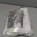 CCINEE 4PCS White Christmas Stockings with Wooden Name Tags,18 Inch Large Plush Personalized Xmas Stocking Glitter Snowflake Hanging Stocking for Christmas Tree Wall Fireplace Home Decoration