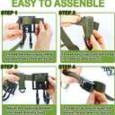 Tree Stand Strap Bow Hanger with Metal Hooks, Tactical Keychain Clip and Storage Bag, High Loading Capacity, Saddle Hunting Accessories, Gear Hanger for Hunting, Hiking, Camping