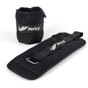 Ankle Weights, Wrist Leg Arm Weights for Women Men Kids with Adjustable Straps, A Pair of 10LBS(5LB Each Weight) Strength Training Weighted for Jogging, Running, Walking, Fitness, Black