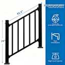 Akenow Modular Stair Railing Kit, 36 in x 3 ft, 2 Post, 1 Panel