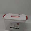 Tribello Clear Plastic Storage Bins with Lids and Handle Stackable Storage Bins, 9 Quarts
