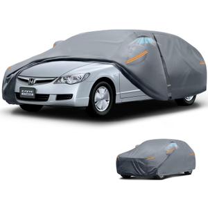 Waterproof Civic(2006-2026) Car Cover with Breathable Vents, [2026 Upgrade] Premium Covers with Cotton Liner and Zipper Door, Sun Rain Snow Dust Uv Protection.(Gift with Towel)