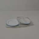 Red Co. Set of 4 Enamelware Metal Classic 8" Round Salad Plate, Solid White/Teal Rim