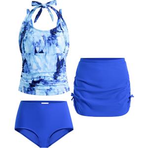 Teen Girls Swimsuits Halterneck Tankini Bathing Suits for 7-16