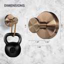 Suction Cup Hooks for Shower - 2 Pack, Bronze - Stainless Steel, Strong Suction, No Drill, Removable Hanger, Tile Bathroom Kitchen Wall, Glass Door, Mirror Hook Hanging Robe, Towel Holder
