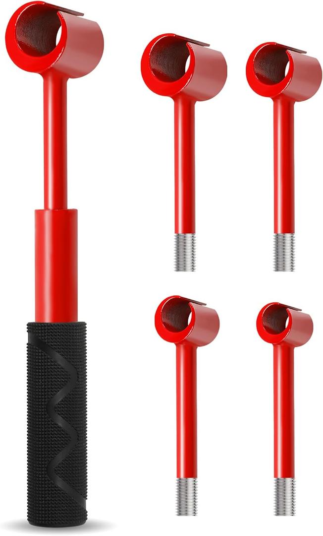 Hinge Gap Adjustment Wrench Set, Heavy Door Hinge Adjustment Tool Threaded Link, 4 PCS Hinge Gap Adjusting Wrench, Multi-Size Precision Tool Kit for Door and Cabinet AlignmentRed