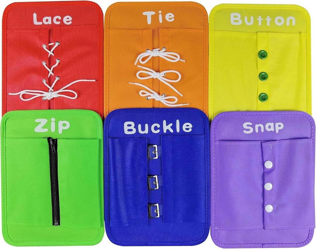 Dress Learning Boards Preschool Early Educational to Basic Life Skills Dress Learning Boards Learn to Button,Buckle,Zip,Snap,Lace & Tie