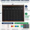 GOTIDEAL Chalkboard Calendar 36"x 24" Magnetic Chalk Calendar for Wall