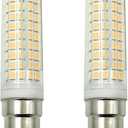 Lxcom Lighting BA15D LED Corn Bulb Dimmable 15W Double Contact Bayonet Base 136 LEDs 2835 SMD 120W Halogen Equivalent JD Type T3 T4 Bulbs Warm White 3000K 1500LM for Home Decorative Lighting,2 Pack