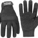 HANDLANDY Work Gloves for Men & Women, Utility Mechanic Working Gloves Touch Screen, Flexible Yard Work Gloves (Medium (Pack of 1), Black- Grip)