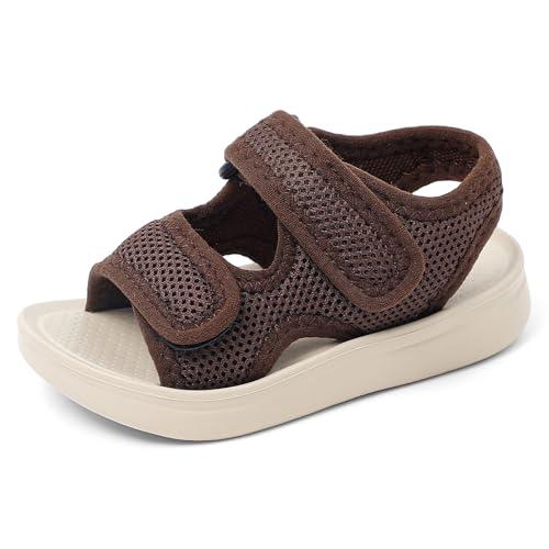 MK MATT KEELY Unisex Kids Summer Slide Sandals Baby Comfort Anti-Slip Open Toe Adjustable Walking Beach Shower Shoes for Boys Girls, 160mm 2.0