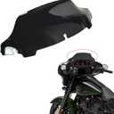 WYNMOTO Black 7" Wave Windshield Windscreen Wind Splitter Compatible for 2014-2023 Harley Davidson Touring Street Glide/Electra Glide/Ultra Limited/Tri Glide FLHT FLHX FLHXS FLHTK 14-23