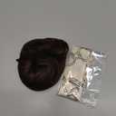 BARSDAR 100% Human Hair Bun Extension - Real Human Hair Brown Messy Bun Scrunchie for Women - Elastic Wavy Darker Brown Updo Extensions Thick Soft Fluffy Natural Looking Chignons Hairpieces Daily