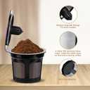 Reusable K Cups for K-eurig, 8 Pack K Cup Reusable Coffee Pods, Universal Reusable K Cup for K-eurig 1.0 and 2.0, Refillable K Cup Coffe Pods BPA Free