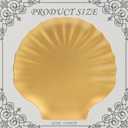 Spsyrine Gold Charger Plates, 13" Set of 6 Scalloped Seashell Plastic Table Chargers for Dinner Plates, Wedding, Thanksgiving Christmas Events, Party, Tabletop Decor.