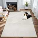 Area Rug 4x6 Geometric Rug: Washable Boho Moroccan Rugs Soft Farmhouse Rug, Modern Neutral Stain Resistant Indoor Floor Carpet for Livingroom Bedroom Dining Table Nursery(Modern Beige,4'x6')