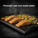 Updated Cast Iron Griddle for Gas Grill, 23" x 16" Large Matte Porcelain Enamel Griddle for Gas & Charcoal Grills, Universal Flat Top Plate with Extra High Sidewalls for Camping, Tailgating, Parties