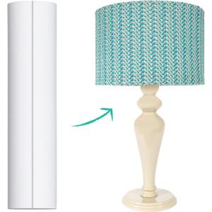 Styrene Sheet for Lampshade (12" Height x 40" Length) - Adhesive Roll for DIY Round Drum Lamp Shade - Repair Damaged Shades - Make a New Lampshade - Compatible With All Materials