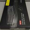 Wireless Keyboard and Mouse Combo, 2.4G Full Size Wave Keys Ergonomic Keyboard with Wrist Rest and 3-Level DPI Adjustable Wireless Ergonomic Mouse for Windows, Mac OS Desktop/Laptop/PC(Black)