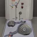 MakeFit Dual Handheld Shower Head Combo, 2-in-1 Rain Shower Heads System 8 Inch Rainfall Shower Head and 10 Modes High Pressure Hand Held Showerhead with Built-in Power Wash (Chrome)