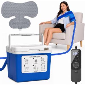 Ice Machine for Shoulder After Surgery Cold Therapy Machine with Auto Timer, Leak-Proof Reinforced Bucket & Adjustable Flow for Shoulder Replacement and Multi-Joint Recovery