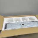 Bathroom Light Fixtures, 4 Light Matte Black Vanity Light, 26 Inch Modern Wall Sconces with Globe Clear Glass Shade, Vanity Lighting Fixtures Over Mirror, VL195-MB-CL-4