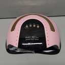 268W UV LED Light Lamp Nail Dryer for Gel Polish with 57 pcs Dual Light Beads 4 Timer Setting and Automatic Sensor (Pink)
