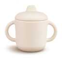 6 Months+ Sippy Cups with Handles,Small Silicone Sippy Cups Leak Proof 5oz,No Spill Sippy cups for Toddlers (Milk)