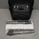 Karaoke Machine, Portable Bluetooth Speaker with 2 Wireless Microphones for Adults & Kids with Lights, Karaoke Microphone with PA System Supports USB/TF/FM/AUX for Home Party Home System Packages (Black)