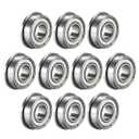uxcell FR6ZZ Flanged Ball Bearing 3/8" x 7/8" x 9/32" Double Metal Shielded (GCr15) Chrome Steel Flange Rip Bearings 10pcs