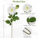 3Pcs White Artificial Dahlia Flowers 29.5" Fake Flower Silk Flowers with Long Stem Floral Arrangements Bouquets Faux Dahlias Flowers for DIY Wedding Party Centerpieces Decor Home Office Decoration