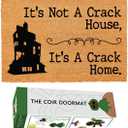 Funny Coir Doormat Welcome Front Porch Decor Mat for The Entrance Way Rugs with Heavy-Duty PVC Backing Non Slip Outdoor Coir Matt 23.6 x 15.7 inch (It's Not A Crack House It's A Crack Home)