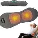 Rechargeable 3 in 1 Lumbar Support Pillow, Electric Lower Back Massager Waist Decompression Devices Heat Vibration