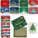 CZMIYRPY Christmas Gift Card Tin Holder 16pcs Boxes Holders with Lids for Christmas 4.96 x 3.63 x 1.69 inches Cookie Tins Gift Card Holder Holiday Tin Box for Hold Candies, Cookies, Xmas Party Favors