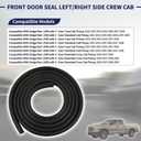 1PC Front Door Seal Left/Right Side Crew Cab Fit for Dodge Ram 1500 2002-2008/Ram 2500 2003-2009/Ram 3500 2003-2010 Replace 55277294AA Door Weatherstrip Seal Front Door Opening Weather Strip