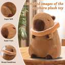 Capybara Plush Cute Capybara Stuffed Animal Kawaii Plush with Wearable Toast Headgear Bread Capybara Gifts Cute Plush Pillow Soft Toy Gifts for Kids Boys Girls 9 Inch