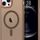 Hython Case for iPhone 12 Pro Case Magnetic Translucent Matte Phone Cases 6.1" [Compatible with MagSafe] Thin Slim Fit Shockproof Bumper Hard Protective Cover for Women Men Girls, Frosted Brown